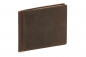 Preview: Dollar- & Money Clip Geldscheinklammer dünn im Vintage-Style LEAS in Echt-Leder, braun