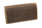 Preview: XXL Damen Geldbörse Frauen Geldbeutel für 10 Kreditkarten Used Look LEAS in Echt-Leder - Vintage-Collection 17x9,5x3,5cm (BxHxT) (cognac)