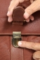 Preview: Oxford - Aktentasche by LEAS in Echt-Leder, dark cognac - LEAS Classic Bags