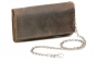 Preview: Biker & Trucker Langbörse mit Chrom-Kette LEAS im Vintage-Stil in Echt-Leder, braun