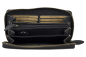 Preview: Große Vollleder Damen Geldbörse natur Usedlook Reißverschluss rundherum Damenlangbörse Portemonnaie Brieftasche lang LEAS in Echt-Leder, schwarz - Vintage-Collection 19,5x9,5x2cm (BxHxT)