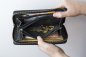 Preview: Große Vollleder Damen Geldbörse natur Usedlook Reißverschluss rundherum Damenlangbörse Portemonnaie Brieftasche lang LEAS in Echt-Leder, schwarz - Vintage-Collection 19,5x9,5x2cm (BxHxT)