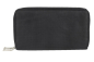 Preview: Große Vollleder Unisex Geldbörse mit doppel Reißverschluss rundherum und Grifflasche Langbörse Portemonnaie Brieftasche lang LEAS aus feinstem Rind-Echt-Leder, schwarz 22,5x12,5x4cm (BxHxT)