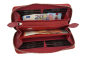 Preview: Große Vollleder Damen Geldbörse mit RFID Schutz Reißverschluss rundherum Damenlangbörse Portemonnaie Brieftasche lang LEAS in Echt-Leder, rot 19,5x9,5x2cm (BxHxT)