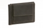 Preview: Dollar- & Money Clip Geldscheinklammer m. Münzfach im Vintage-Style LEAS in Echt-Leder, schwarz