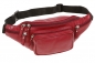 Preview: Gürteltasche LEAS in Echt-Leder, rot