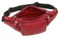 Preview: Gürteltasche LEAS in Echt-Leder, rot