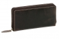 Preview: Große Vollleder Damen Geldbörse natur Usedlook Reißverschluss rundherum Damenlangbörse Portemonnaie Brieftasche lang LEAS in Echt-Leder, braun - LEAS Vintage-Collection 19,5x9,5x2cm (BxHxT)