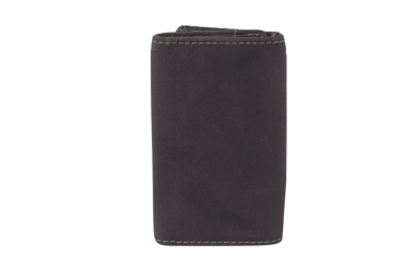 Mini Geldbörse kleines Portemonaie mit Geschenkbox LEAS in Echt-Büffel-Leder, schwarz - Vintage-Collection 9,5x7x1cm (BxHxT)