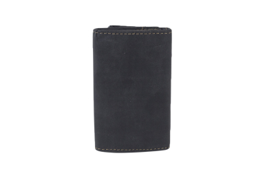 Mini Geldbörse kleines Portemonaie mit Geschenkbox LEAS in Echt-Büffel-Leder, braun - Vintage-Collection 9,5x7x1cm (BxHxT)