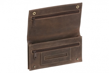 Tabaktasche & -beutel Drehertasche naturbelassen LEAS in Echt-Leder, dunkelbraun