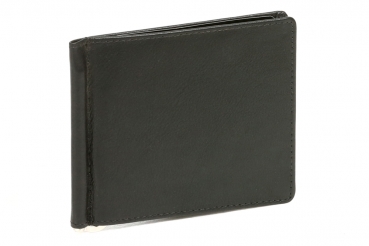 Dollar Clip Geldscheinklammer Geldklammer Money Clip ohne Kleingeldfach LEAS in Echt-Leder, schwarz