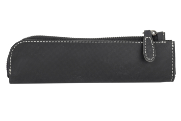 LEAS Federmappe und Stifteetui Leder Unisex im Vintage Used Look 20x3x5,5cm (LxBxH) (schwarz)
