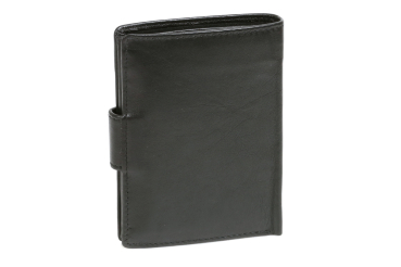 Geldbörse im Hochformat mit Außenverschluss Damen & Herren LEAS in Echt-Leder, schwarz