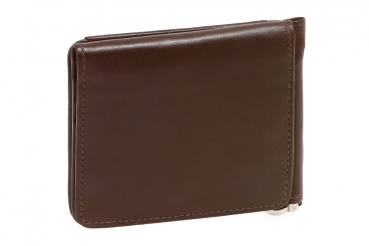 Dollar Clip Geldscheinklammer Geldklammer Money Clip LEAS in Echt-Leder, braun
