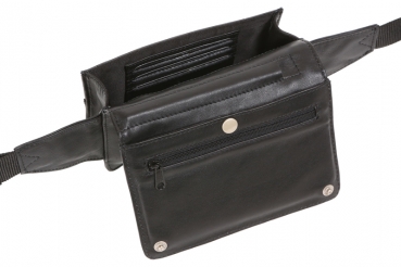 Preview: Gürteltasche mit Volllederausstattung LEAS in Echt-Leder, schwarz