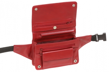 Preview: Gürteltasche mit Volllederausstattung LEAS in Echt-Leder, cherry