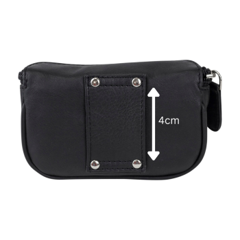 Preview: Kleine Gürtelbörse LEAS in Echt-Leder, schwarz