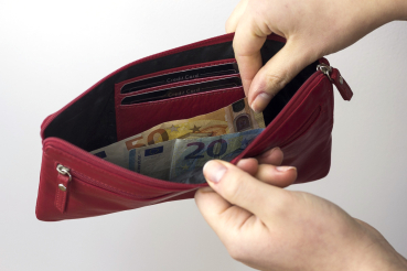 Preview: Banktasche Geldtasche LEAS in Echt-Leder, rot