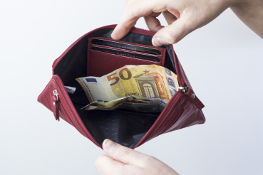 Banktasche Geldtasche LEAS in Echt-Leder, rot