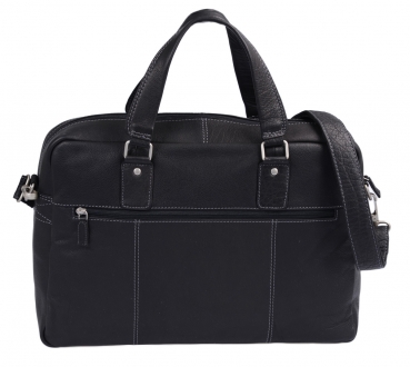Stanford - Laptoptasche by CB in Echt-Leder, schwarz - LEAS Classic Bags