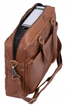 Stanford - Laptoptasche by CB in Echt-Leder, cognac - LEAS Classic Bags
