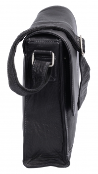 Messengertasche LEAS in Echt-Leder, schwarz - LEAS Classic Bags