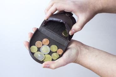 Schüttelbörse Münzbörse LEAS in Echt-Leder, braun
