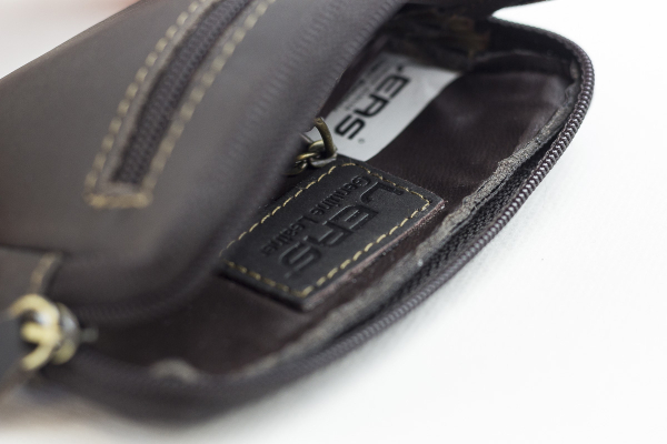 Schlüsseltasche im Used Look robust mit 2 Ringen LEAS in Echt Büffel Leder, braun