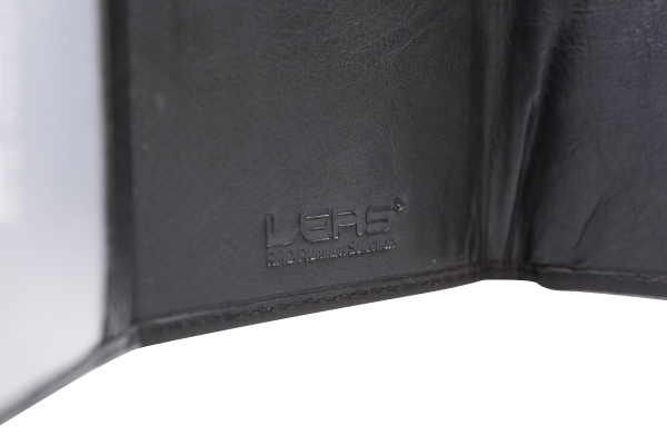 LEAS Wiener Schachtel mit großem Kleingeldfach mit RFID Schutz Block Folie im Kreditkartenformat mit Geschenk Box Echt-Leder, schwarz