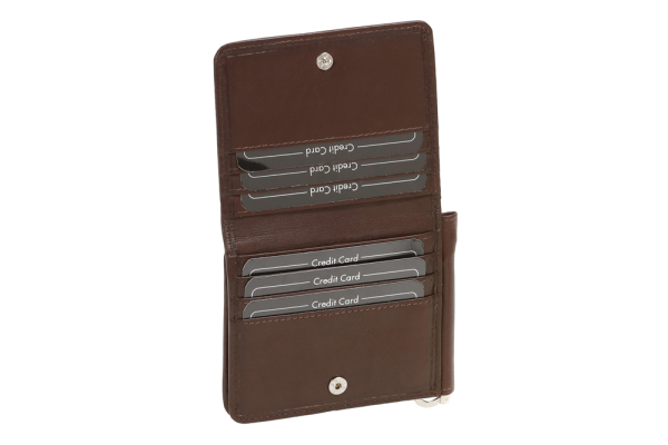 Dollar Clip Geldscheinklammer Geldklammer Money Clip LEAS in Echt-Leder, braun