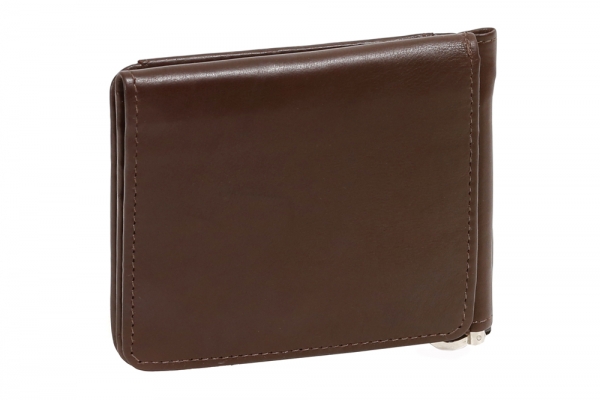Dollar Clip Geldscheinklammer Geldklammer Money Clip LEAS in Echt-Leder, braun