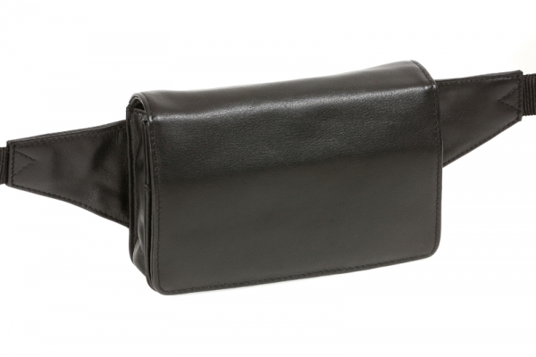 Gürteltasche mit Volllederausstattung LEAS in Echt-Leder, schwarz