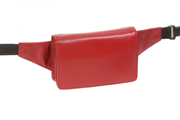 Gürteltasche mit Volllederausstattung LEAS in Echt-Leder, cherry