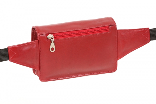 Gürteltasche mit Volllederausstattung LEAS in Echt-Leder, cherry