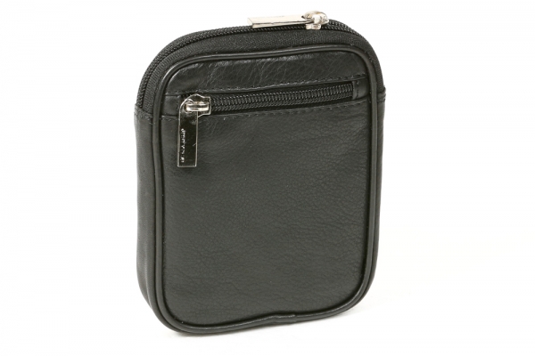 Gürteltasche LEAS in Echt-Leder, schwarz