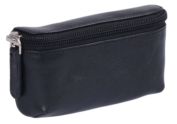 Kleine Gürtelbörse LEAS in Echt-Leder, schwarz