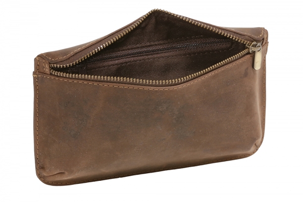 Gürteltasche mit Volllederausstattung LEAS in Echt-Leder, dunkelbraun