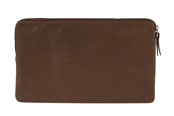Banktasche Geldtasche LEAS in Echt-Leder, cognac