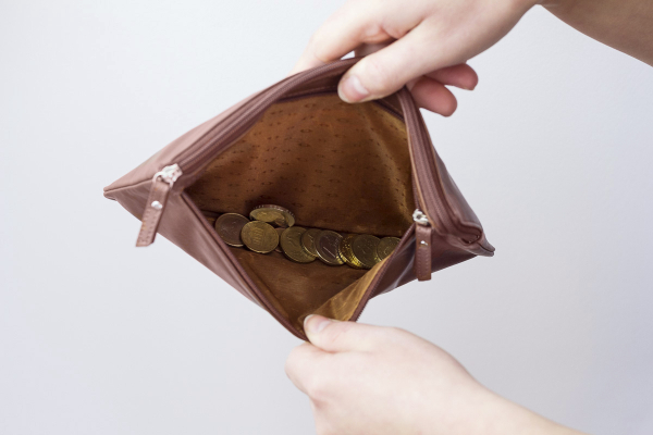 Banktasche Geldtasche LEAS in Echt-Leder, cognac