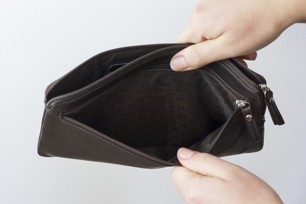 Banktasche Geldtasche LEAS in Echt-Leder, braun