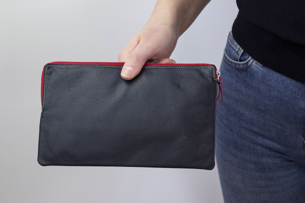 Mehrfarbige Banktasche Geldtasche LEAS in Echt-Leder, bunt