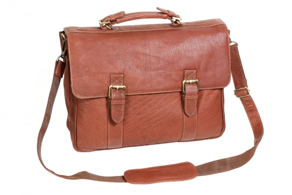 Oxford - Aktentasche by LEAS in Echt-Leder, dark cognac - LEAS Classic Bags