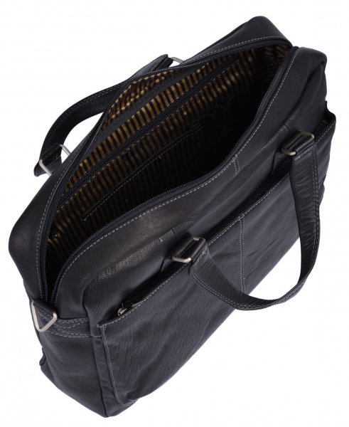Stanford - Laptoptasche by CB in Echt-Leder, schwarz - LEAS Classic Bags