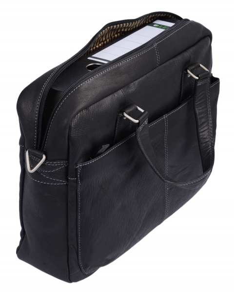 Stanford - Laptoptasche by CB in Echt-Leder, schwarz - LEAS Classic Bags