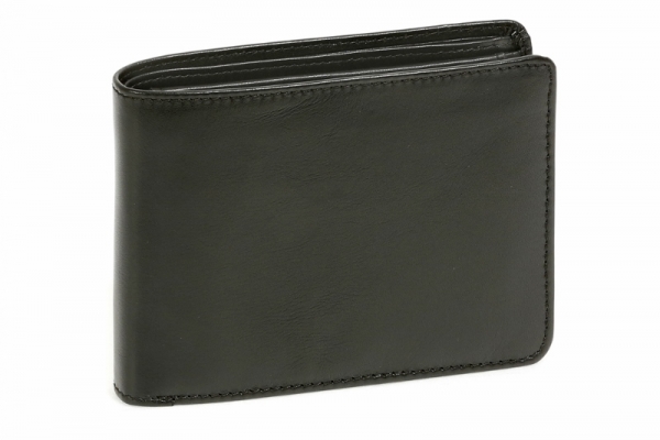 Hochwertige Scheintasche mit Riegel (mit edler Geschenkkiste) LEAS in Echt-Leder, schwarz