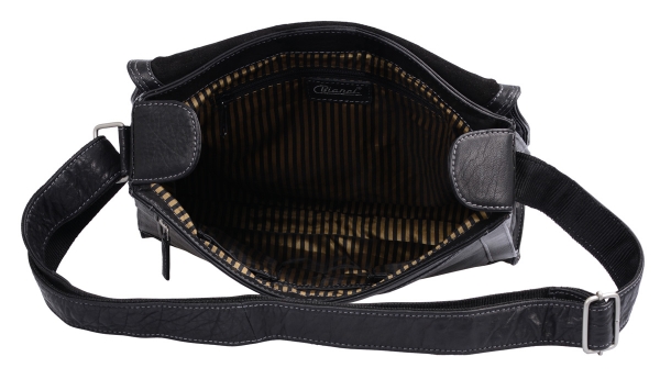 Messengertasche LEAS in Echt-Leder, schwarz - LEAS Classic Bags