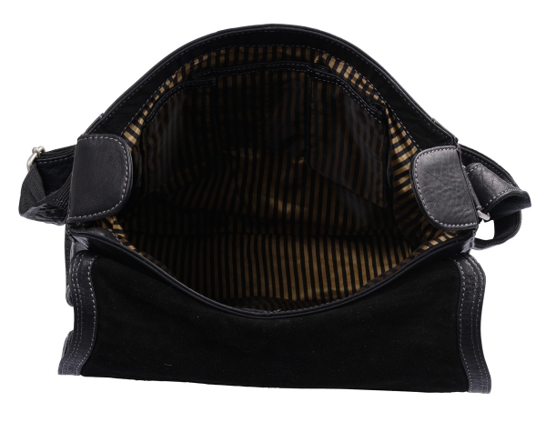 Messengertasche LEAS in Echt-Leder, schwarz - LEAS Classic Bags