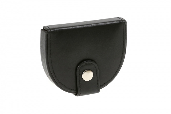 Schüttelbörse Münzbörse LEAS in Echt-Leder, schwarz