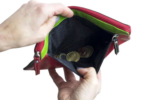 Mehrfarbige Banktasche Geldtasche LEAS in Echt-Leder, bunt